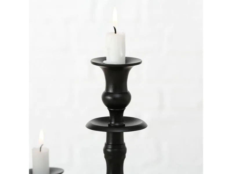 Boltze Kerzenständer Victoria Aluminium, Schwarz