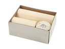 Creativ Company Kerzenständer 14.5 + 9 + 6.5 cm 3 Stück, Beige