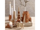 Creativ Company Kerzenständer 14.5 + 9 + 6.5 cm 3 Stück, Beige
