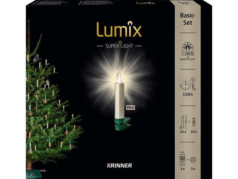 Lumix LED Baumkerze Superlight Starterset Cashmere 12 Stück