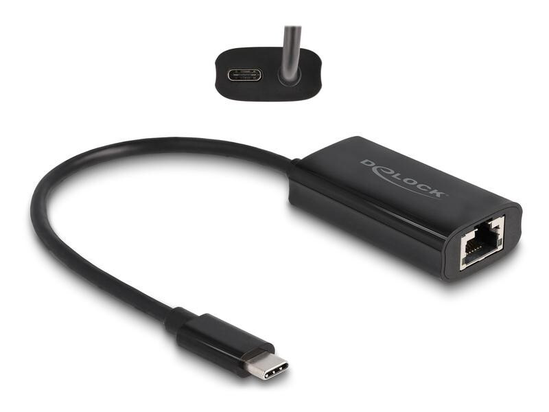 Delock Netzwerk-Adapter mit Power Delivery 100 W USB Typ-C