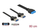 Delock USB 3.0-Einbaukabel Pinheader - USB A 0.8 m