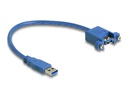 Delock USB 3.0-Einbaukabel USB A - USB A 0.25 m