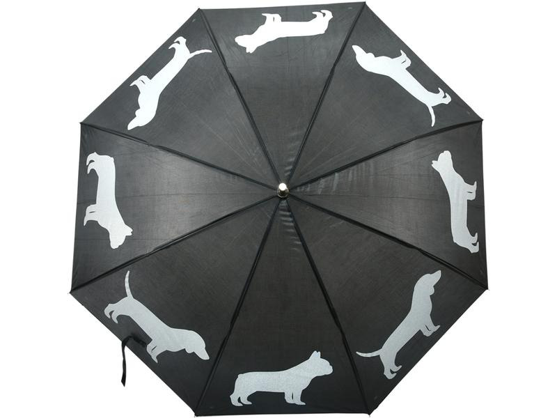 Esschert Design Schirm Reflektor Hunde Grau/Schwarz