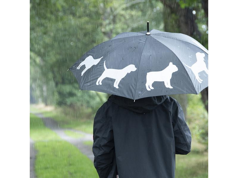 Esschert Design Schirm Reflektor Hunde Grau/Schwarz