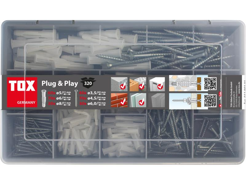 Tox-Dübel Dübel Sortiment Plug &amp; Play 320 Stück