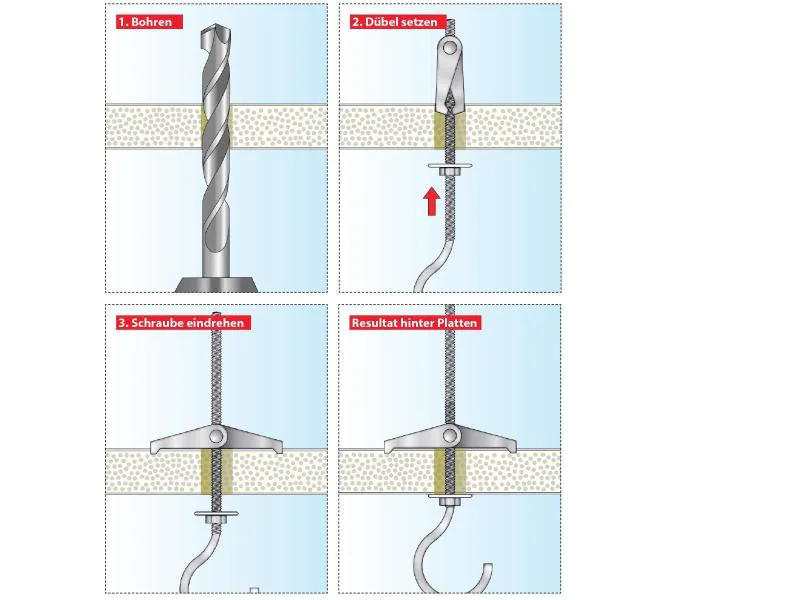Tox-Dübel Federklappdübel Pirat Eddi-S M5,  Blister 2 Stück