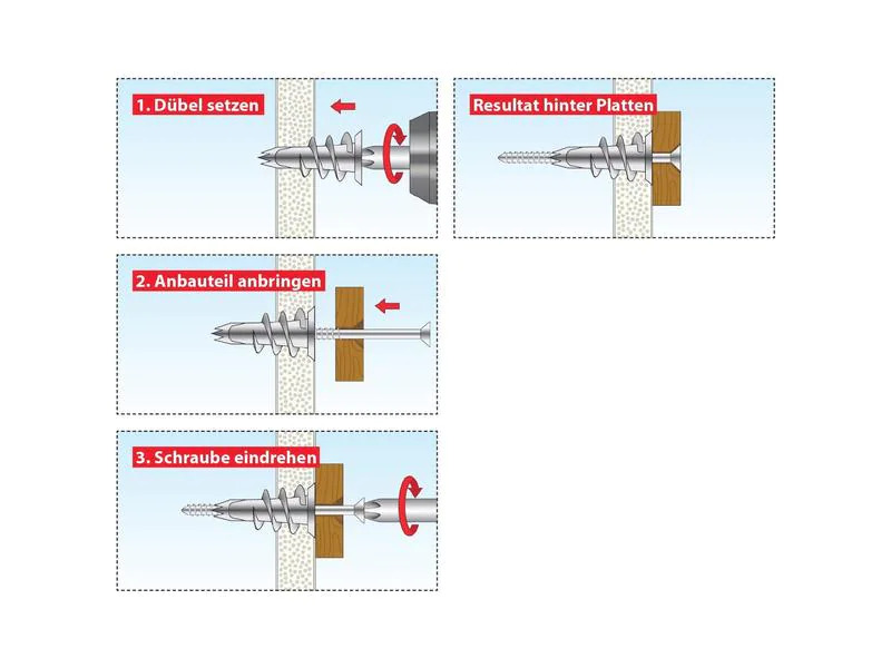 Tox-Dübel Gipskartondübel Spiral Plus 37-2 S 50 Stück