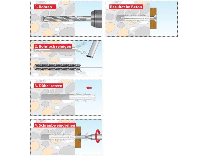 Tox-Dübel Spreizdübel Barracuda 10x50 mm 50 Stück