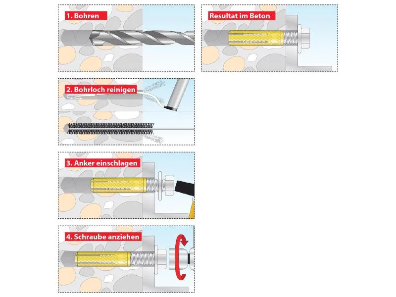 Tox-Dübel Spreizdübel Metrix M10x32 mm, Blister 4 Stück