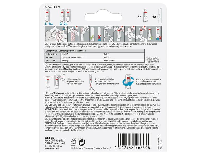 tesa Klebenagel für Tapete &amp; Put 1 kg