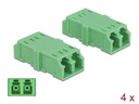 Delock LWL-Kupplung LC – LC Duplex Singlemode 4 Stück