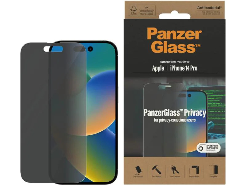Panzerglass Displayschutz Classic Fit Privacy iPhone 14 Pro