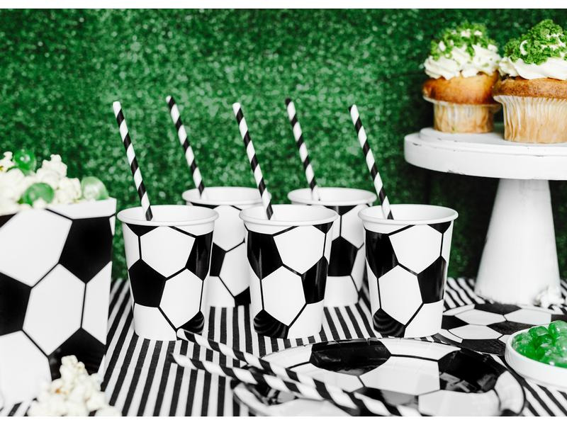 Partydeco Partyset Football 6-teilig, Schwarz-Weiss / Grün