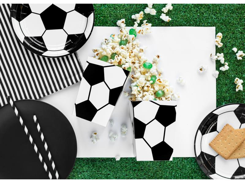 Partydeco Partyset Football 6-teilig, Schwarz-Weiss / Grün