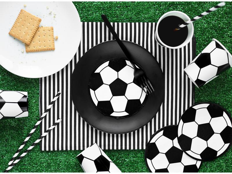 Partydeco Partyset Football 6-teilig, Schwarz-Weiss / Grün