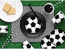 Partydeco Partyset Football 6-teilig, Schwarz-Weiss / Grün