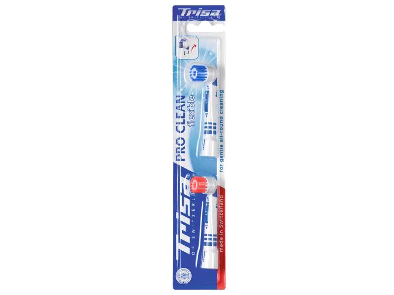Trisa Zahnbürstenkopf Pro Clean assortierte Farben 2 Stück