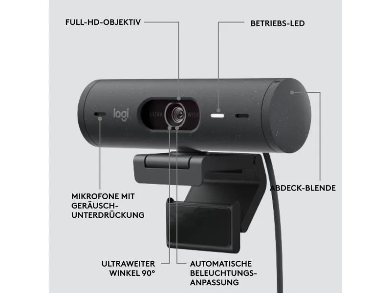 Logitech Webcam Brio 500 Graphite