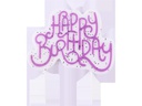 PME Kerze Happy Birthday Rosa/Weiss, 1 Stück