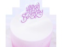 PME Kerze Happy Birthday Rosa/Weiss, 1 Stück