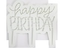 PME Kuchen-Topper Ausstecher Happy Birthday 1 Stück, Weiss