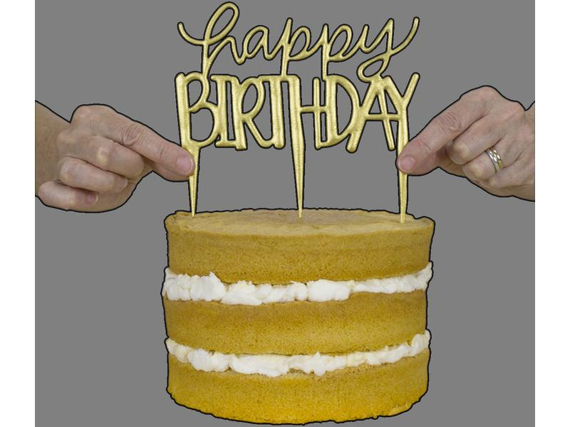 PME Kuchen-Topper Ausstecher Happy Birthday 1 Stück, Weiss