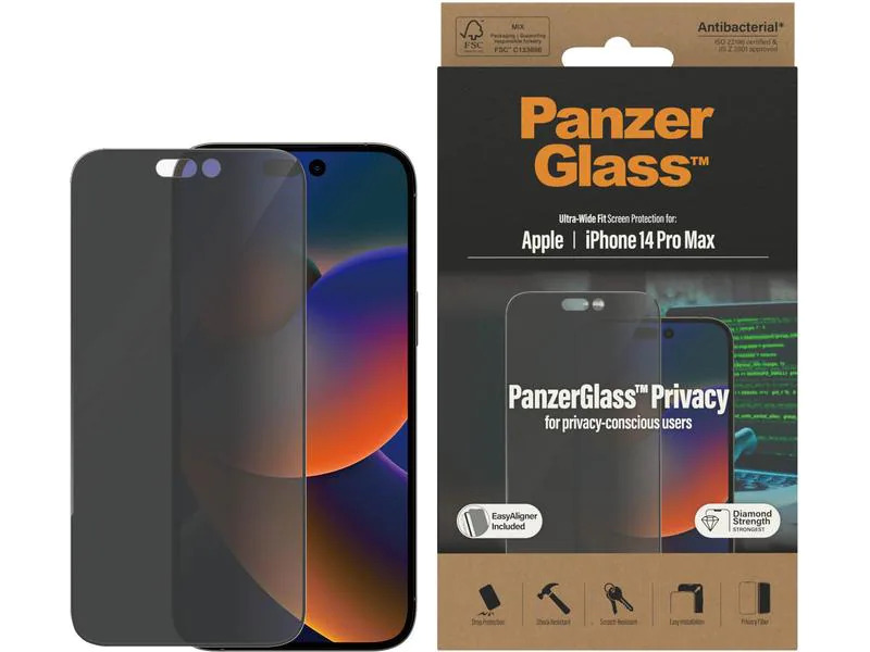 Panzerglass Displayschutz Ultra Wide Fit Privacy iPhone 14 Pro Max