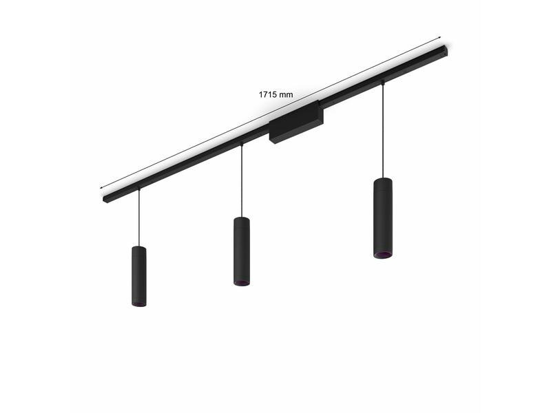 Philips Hue LED Pendelleuchte Perifo Basis-Set, 3 x 5.2 W, Schwarz