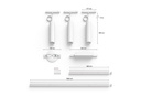 Philips Hue LED Pendelleuchte Perifo Basis-Set, 3 x 5.2 W, Weiss