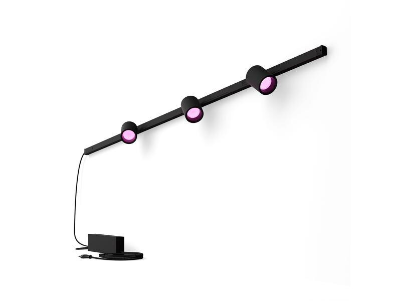 Philips Hue LED Schienenspot Perifo Basis-Set, 3 x 5.2 W, Schwarz
