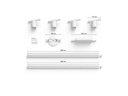 Philips Hue LED Schienenspot Perifo Basis-Set, 4 x 5.2 W, Weiss