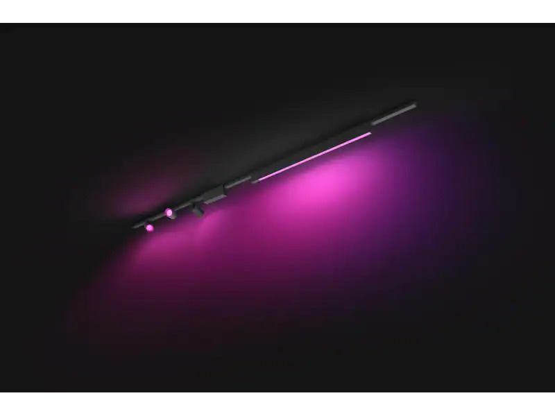 Philips Hue LED Schienenspot Perifo Basis-Set, Spots+Lichtleiste,Schwarz