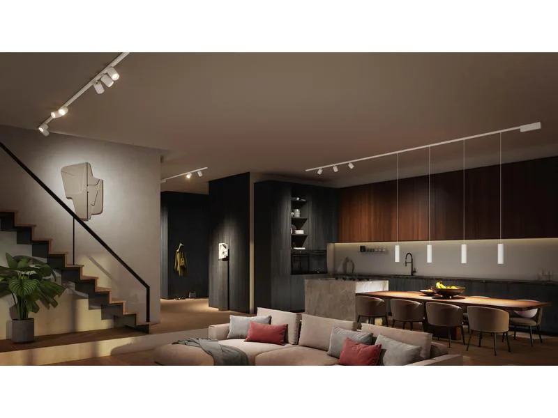 Philips Hue LED Schienenspot Perifo Basis-Set, Spots+Lichtleiste,Weiss
