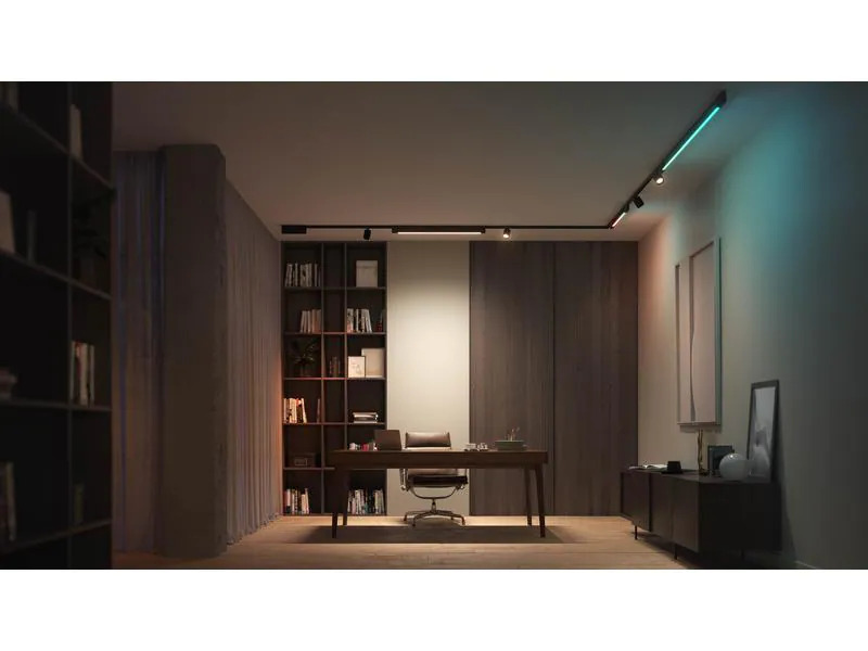 Philips Hue LED Schienenspot Perifo Basis-Set, Spots+Tube XL,Schwarz