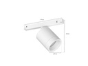Philips Hue LED Schienenspot Perifo Erweiterung, 5.3 W, Weiss