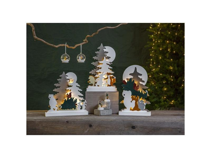 Star Trading LED-Dekolicht Forest Friends 38 cm, Holz