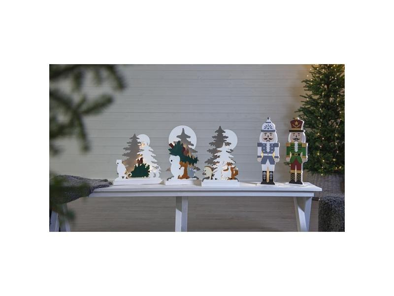 Star Trading LED-Dekolicht Forest Friends 44 cm, Holz
