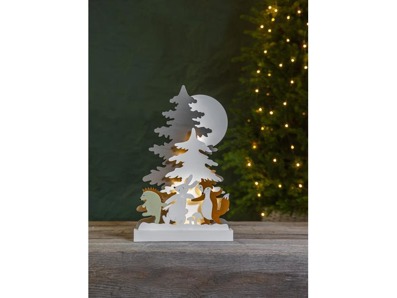 Star Trading LED-Dekolicht Forest Friends 44 cm, Holz