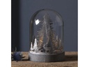 Star Trading LED-Tischdeko Kupol Winterwald 17.5 cm, Braun