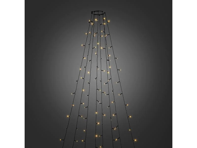 Konstsmide LED-Baummantel 4 m Schwarz mit Funkel-Effekt, Outdoor