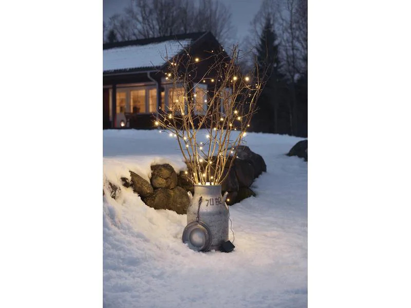 Konstsmide LED-Lichterkette 7.9 m Schwarz, Dämmerungssensor, Outdoor