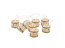 Sirius LED-Lichterkette Elly Trommel, Gold, 8 LED