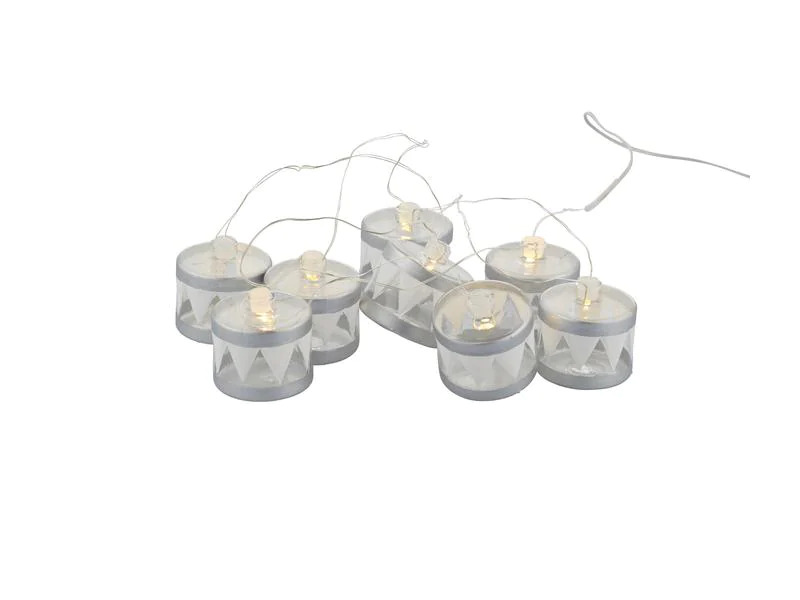 Sirius LED-Lichterkette Elly Trommel, Silber, 8 LED