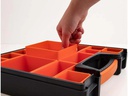 Delock Sortimentskasten Orange / Schwarz 14 Fächer
