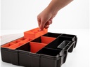 Delock Sortimentskasten Orange / Schwarz 21 Fächer