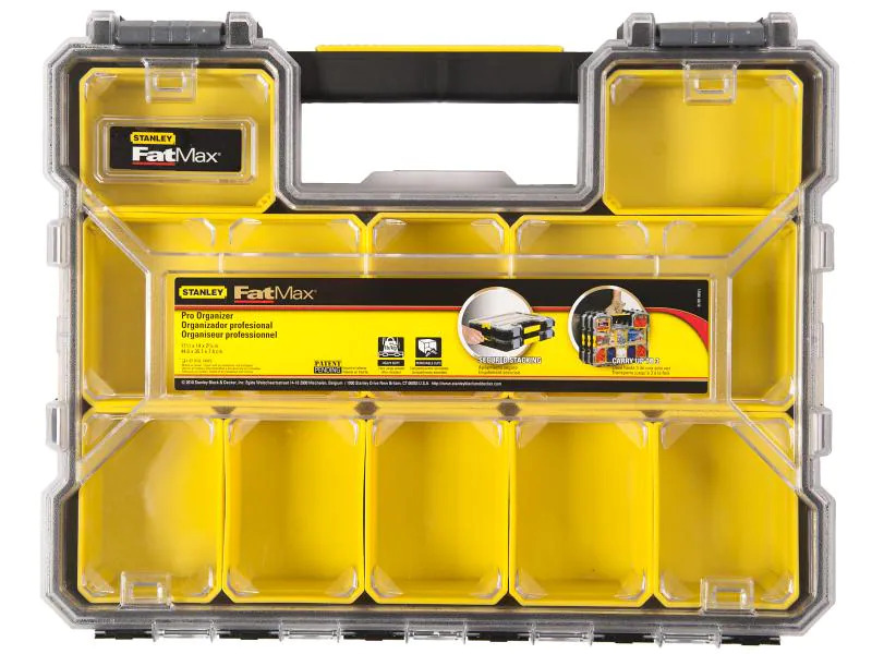 Stanley Fatmax Organizer 10 Fächer, Kunststoffschliessen