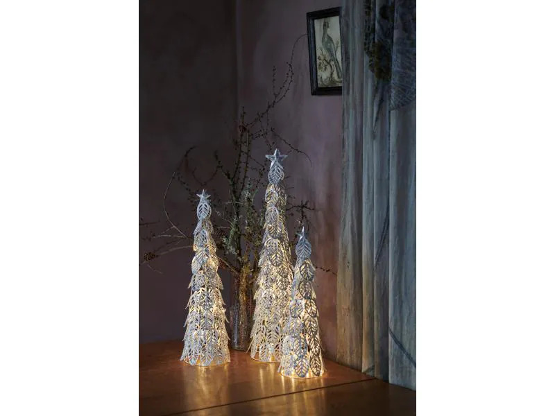 Sirius LED-Tischdeko Kirstine 43 cm Dekobaum Silber