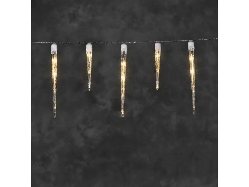 Konstsmide LED-Lichtervorhang 7.75 m Eiszapfen, 48 LED, Outdoor