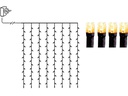 Star Trading LED-Lichtervorhang Golden 80 LED, 130 cm, outdoor